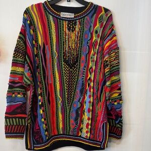 Vibrant Vintage Multicolor 3D  Knit Sweater